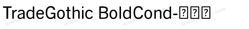 TradeGothic BoldCond字体转换